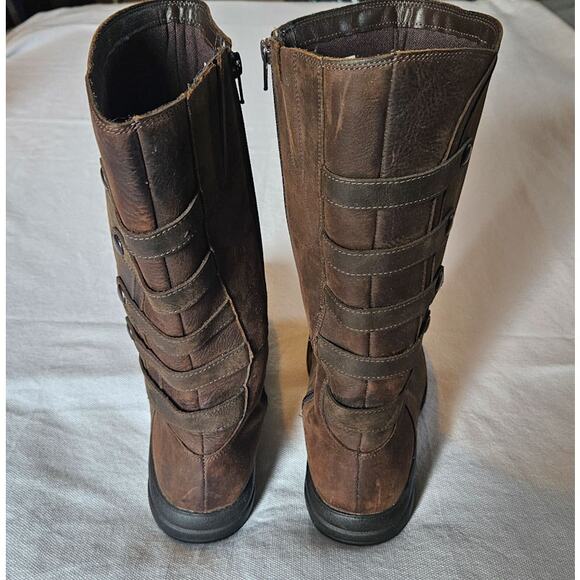 Merrell Women's Espresso Mid-Calf Leather Boots Size 10 Zip-up - Picture 3 of 8